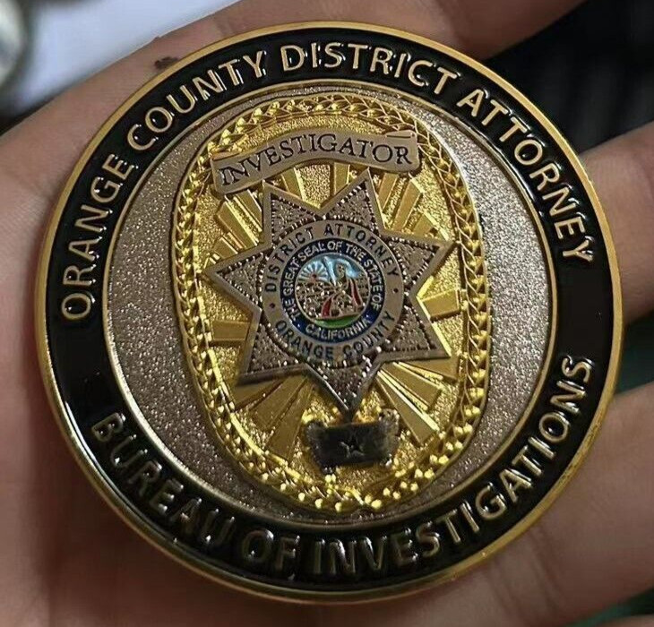 OCDA Orange County District Attorney Bureau of Investigations Challenge Coin OCDA Orange County District Attorney Bureau of Investigations Challenge Coin