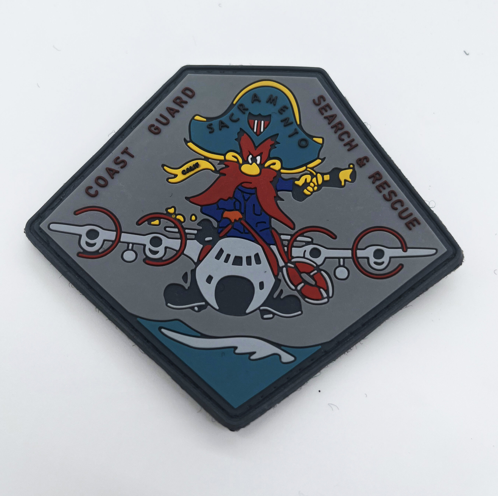 Coast Guard Search and Rescue, Sacramento, CA PVC Patch, 4 inch, Hook and Loop Coast Guard Search and Rescue, Sacramento, CA PVC Patch, 4 inch, Hook and Loop