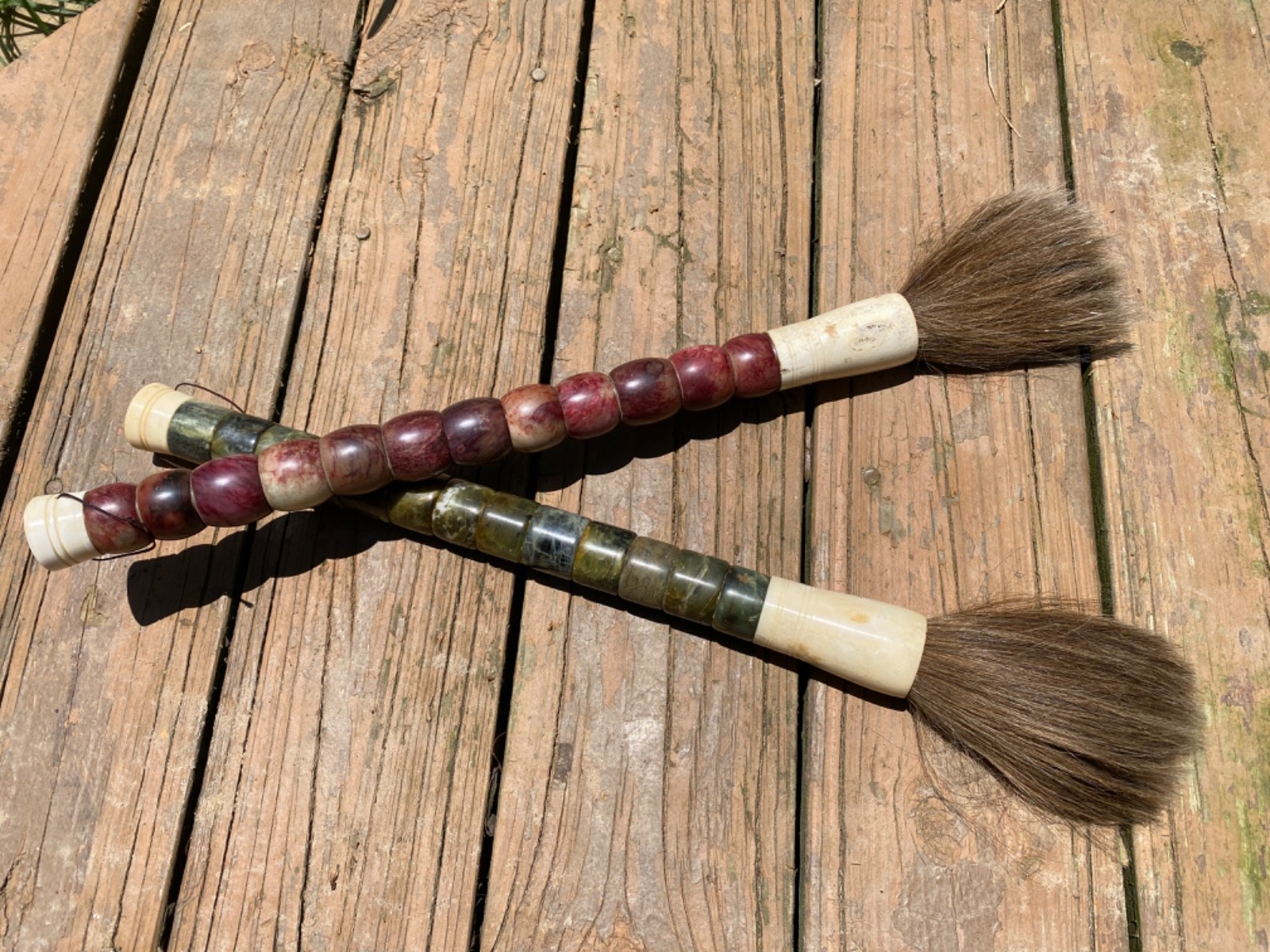 Japanese large calligraphy brushes, vintage, professional, artistic