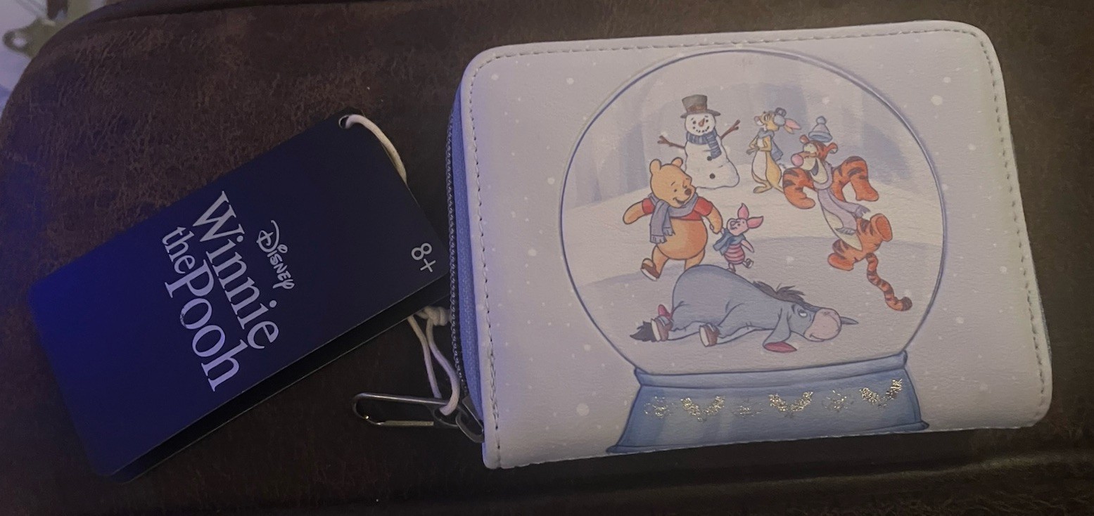 Loungefly Winnie The Pooh Ice Skating Snowglobe Wallet MWT Loungefly Winnie The Pooh Ice Skating Snowglobe Wallet MWT
