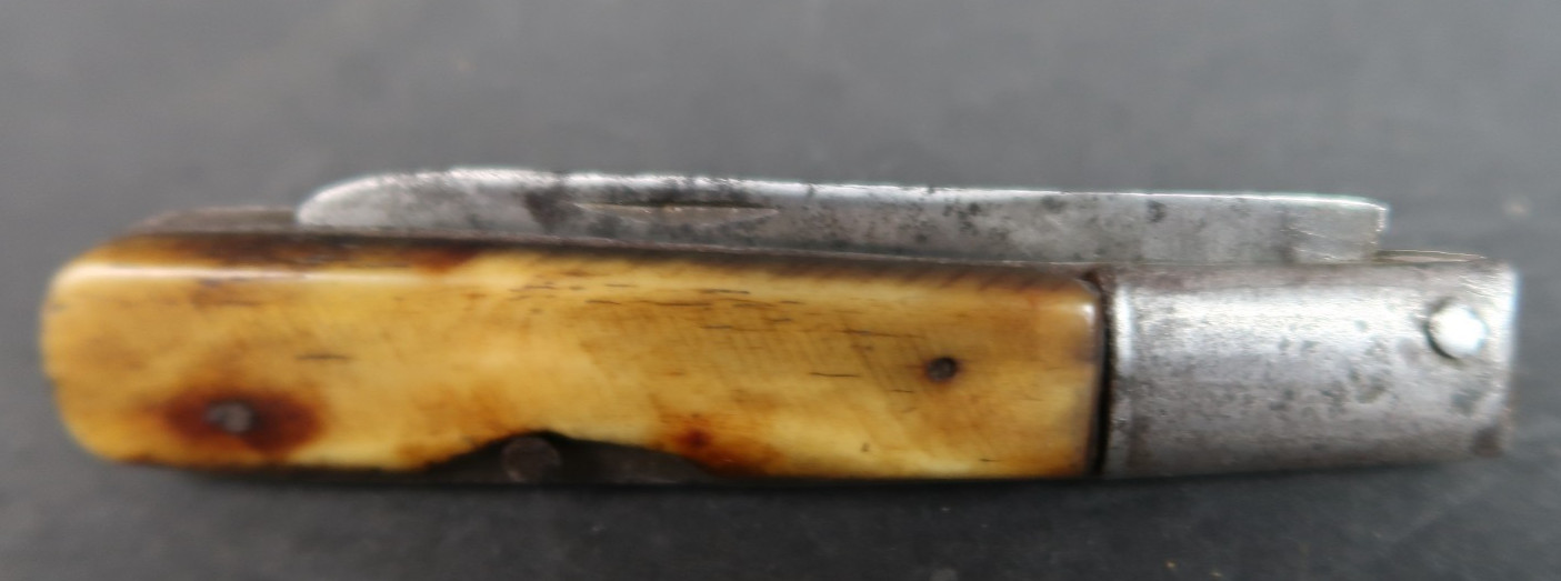RARE VINTAGE / ANTIQUE 1800'S EDWARD FURNESS FOLDING KNIFE BARLOW BONE HANDLE