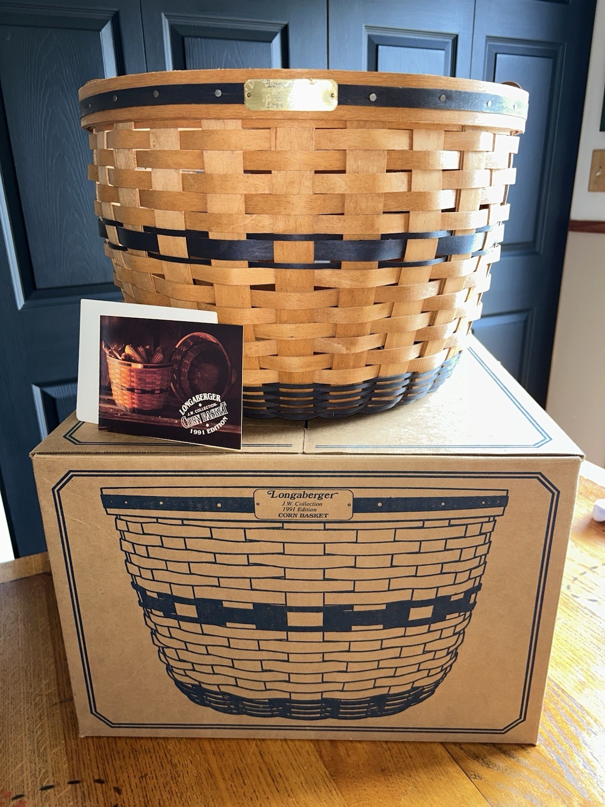 NIB Longaberger 1991 J.W. Collection Blue Corn Basket Unused 1E NIB Longaberger 1991 J.W. Collection Blue Corn Basket Unused 1E