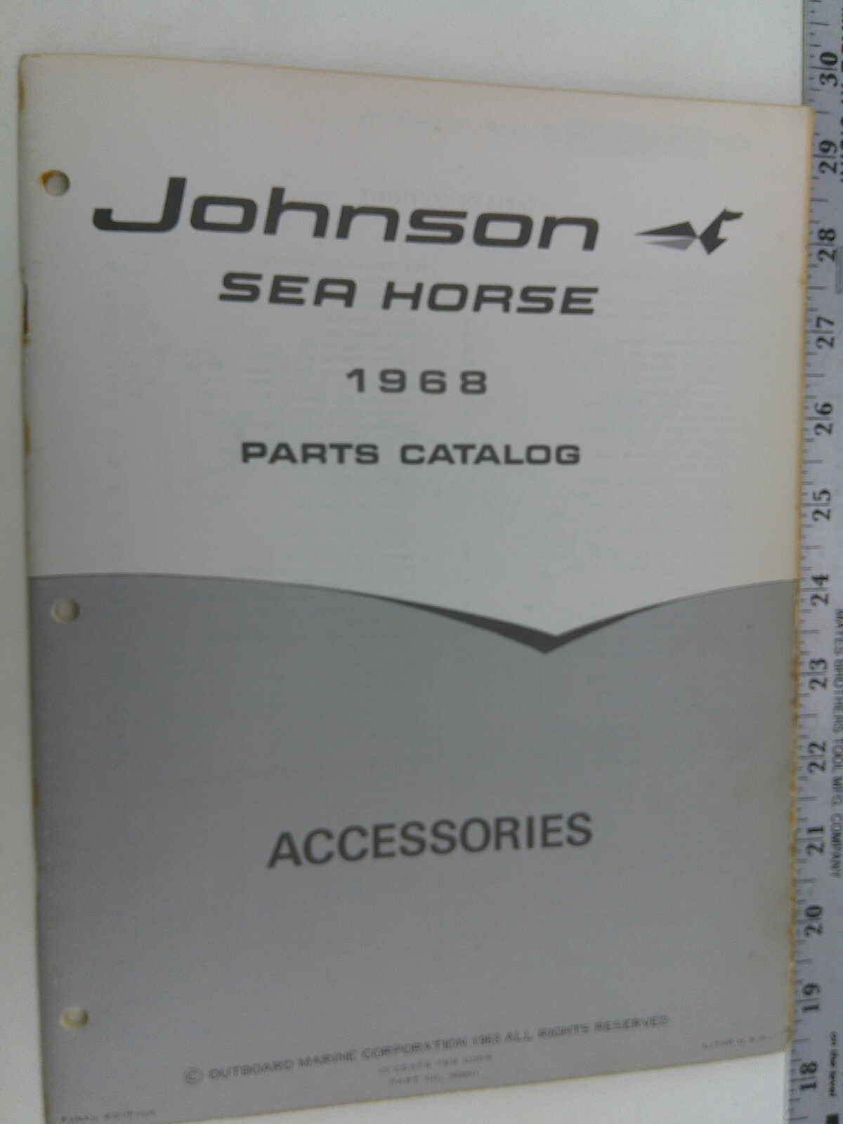 1968 Johnson Sea Horse Parts Catalog ACCESSORIES  BIS