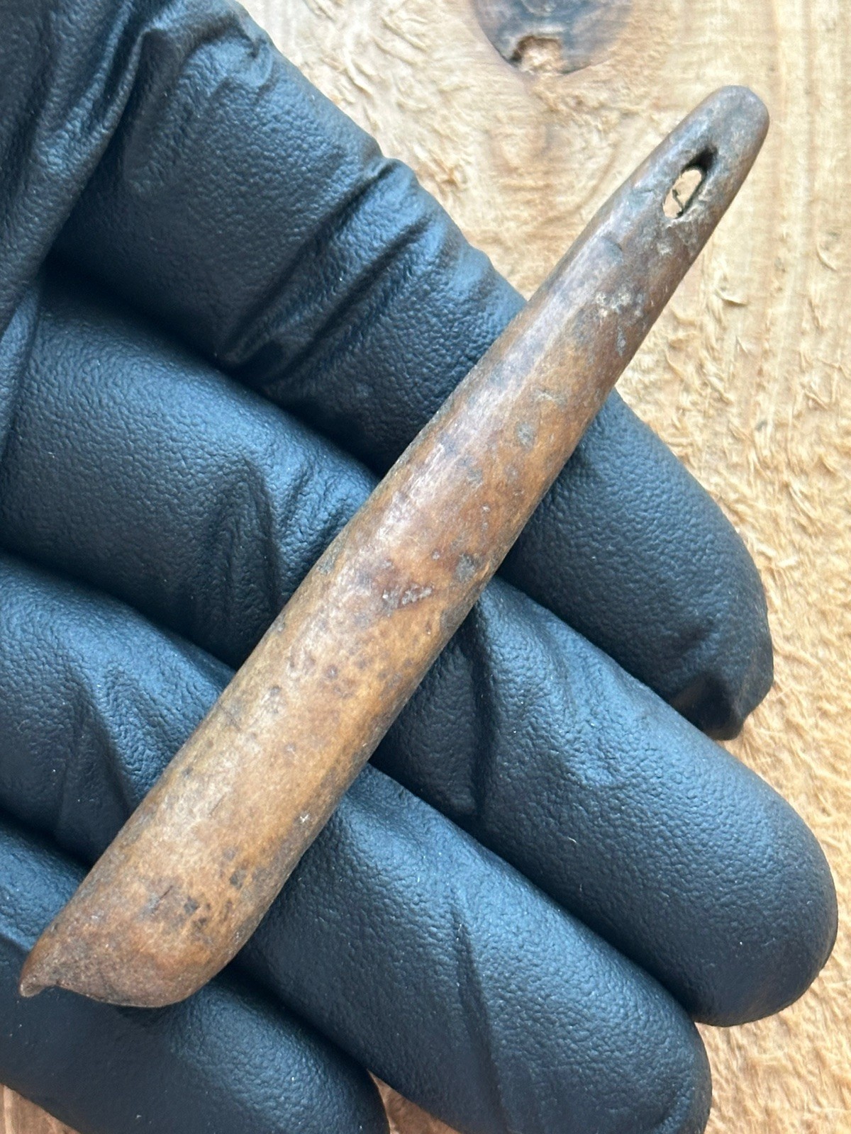 Tomachee Artifacts 👣 ESKIMO INUITS ETCHING ENGRAVING KNIFE HANDLE BERING AK🔥