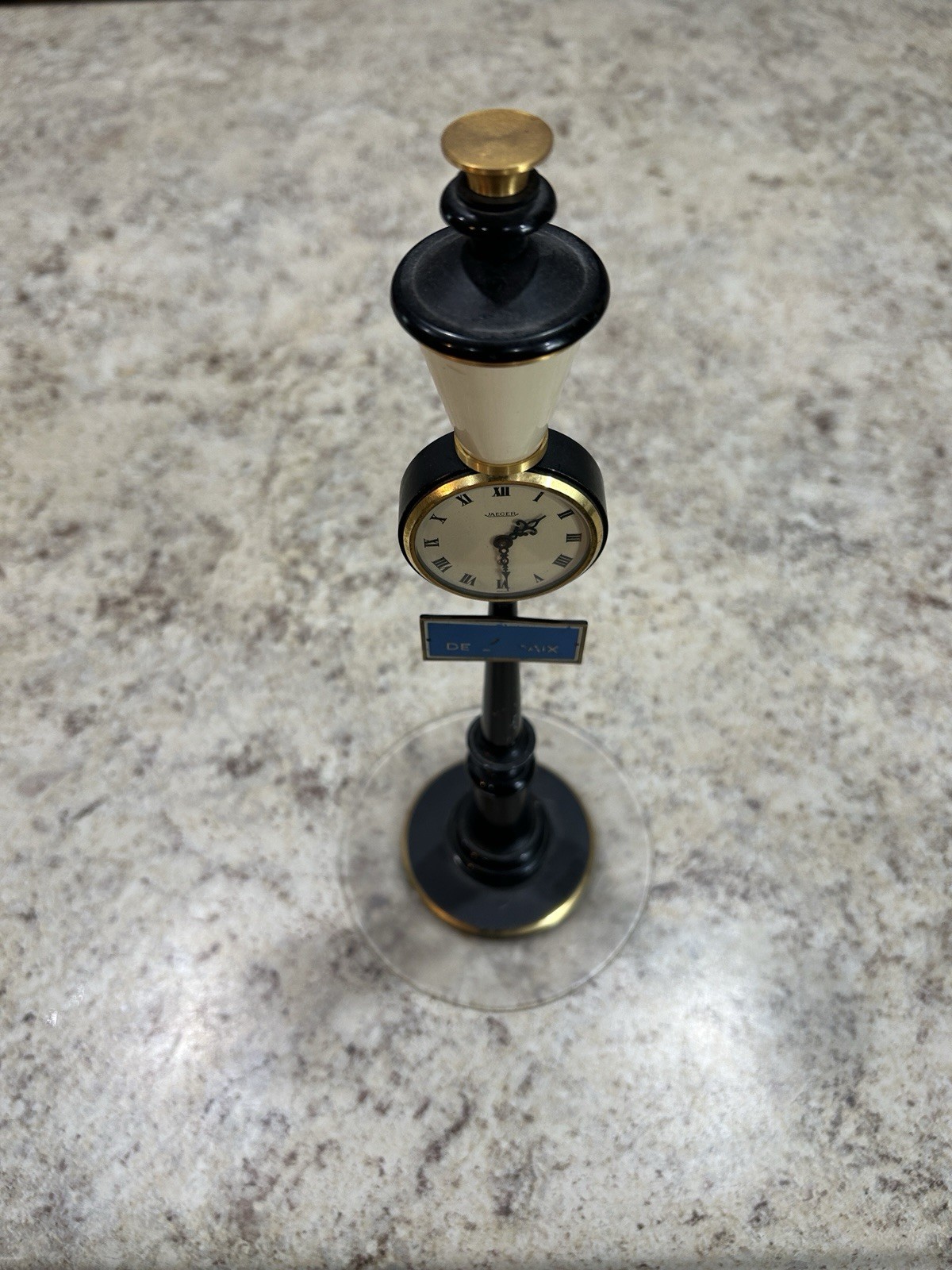 Jaeger LeCoultre Rue De La Paix Street Post Desk Clock-Needs Repair VINTAGE Jaeger LeCoultre Rue De La Paix Street Post Desk Clock-Needs Repair VINTAGE