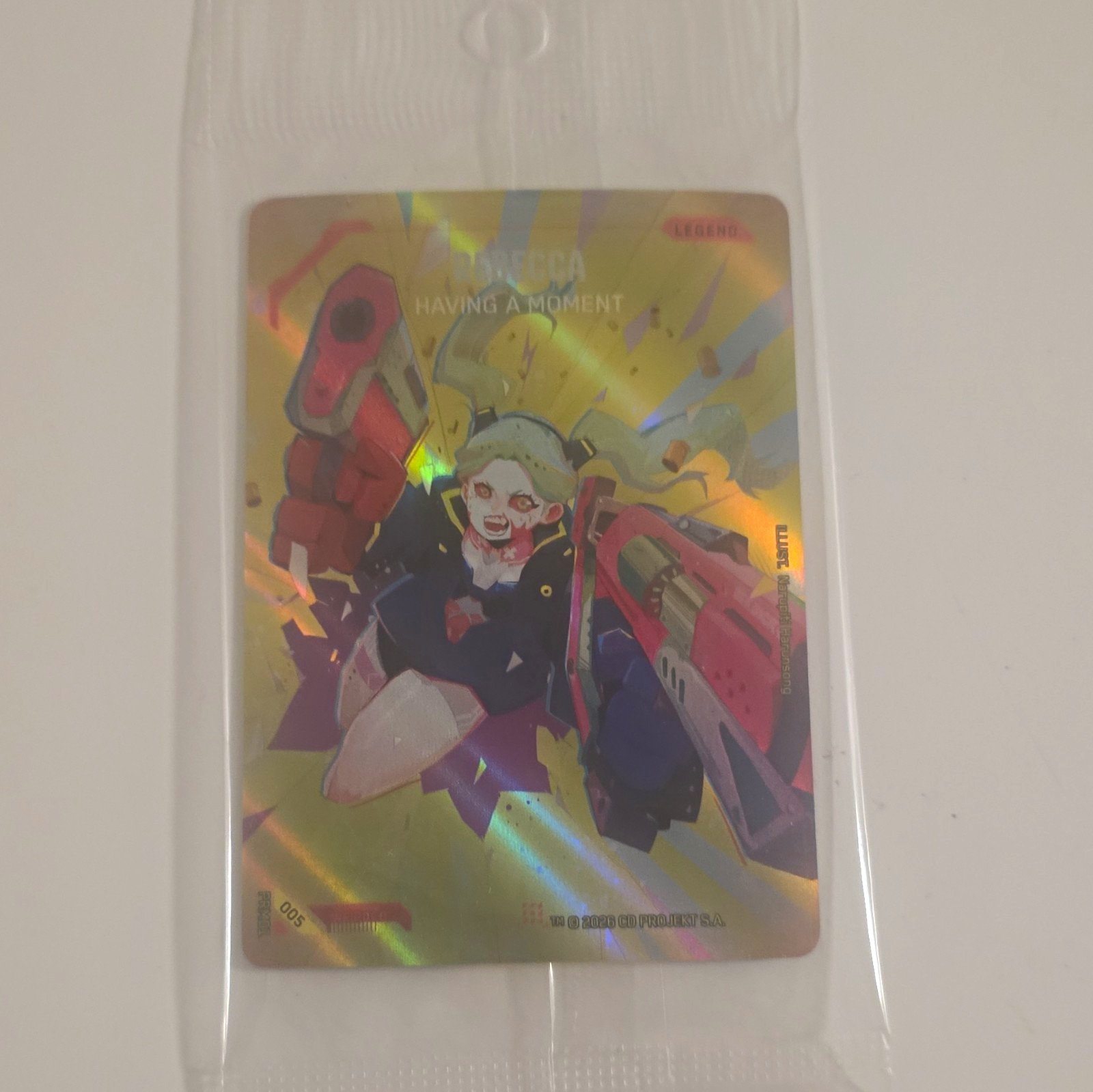 CD Projekt Cyberpunk 2077 TCG Rebecca Having a Moment Hologram Card Promo