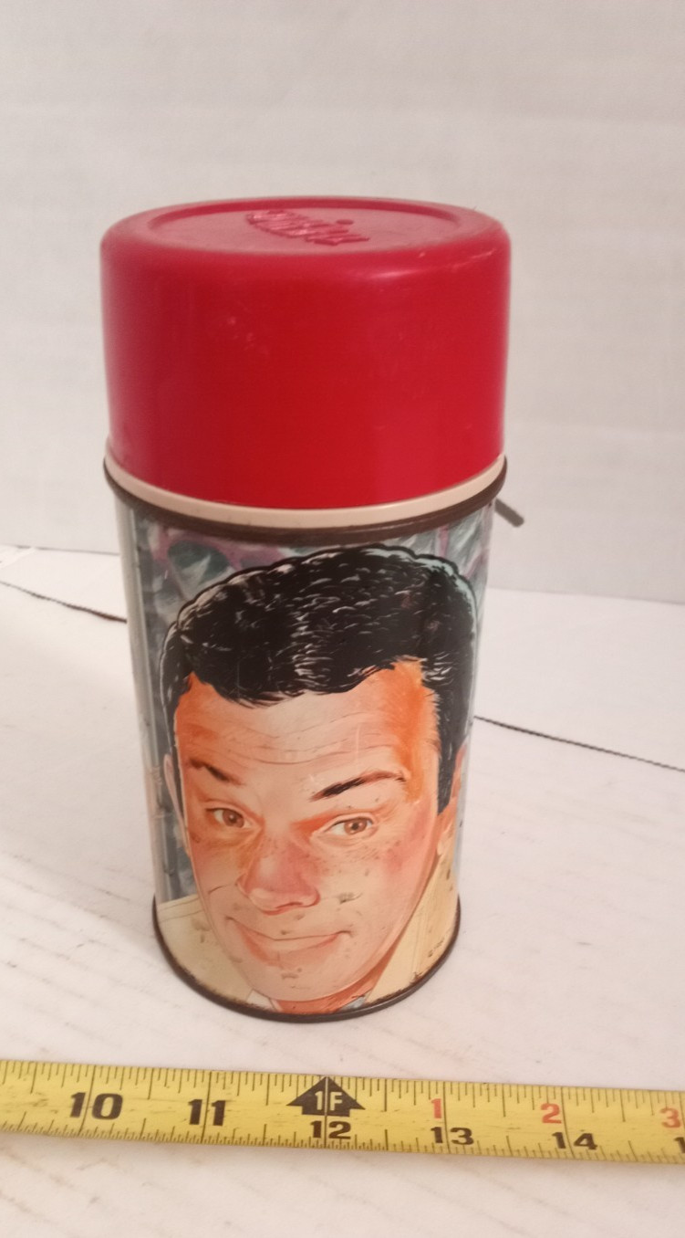 Vintage 1966 Don Adams Get Smart Metal Thermos Bottle w/ Cup, No Lunchbox. Vintage 1966 Don Adams Get Smart Metal Thermos Bottle w/ Cup, No Lunchbox.