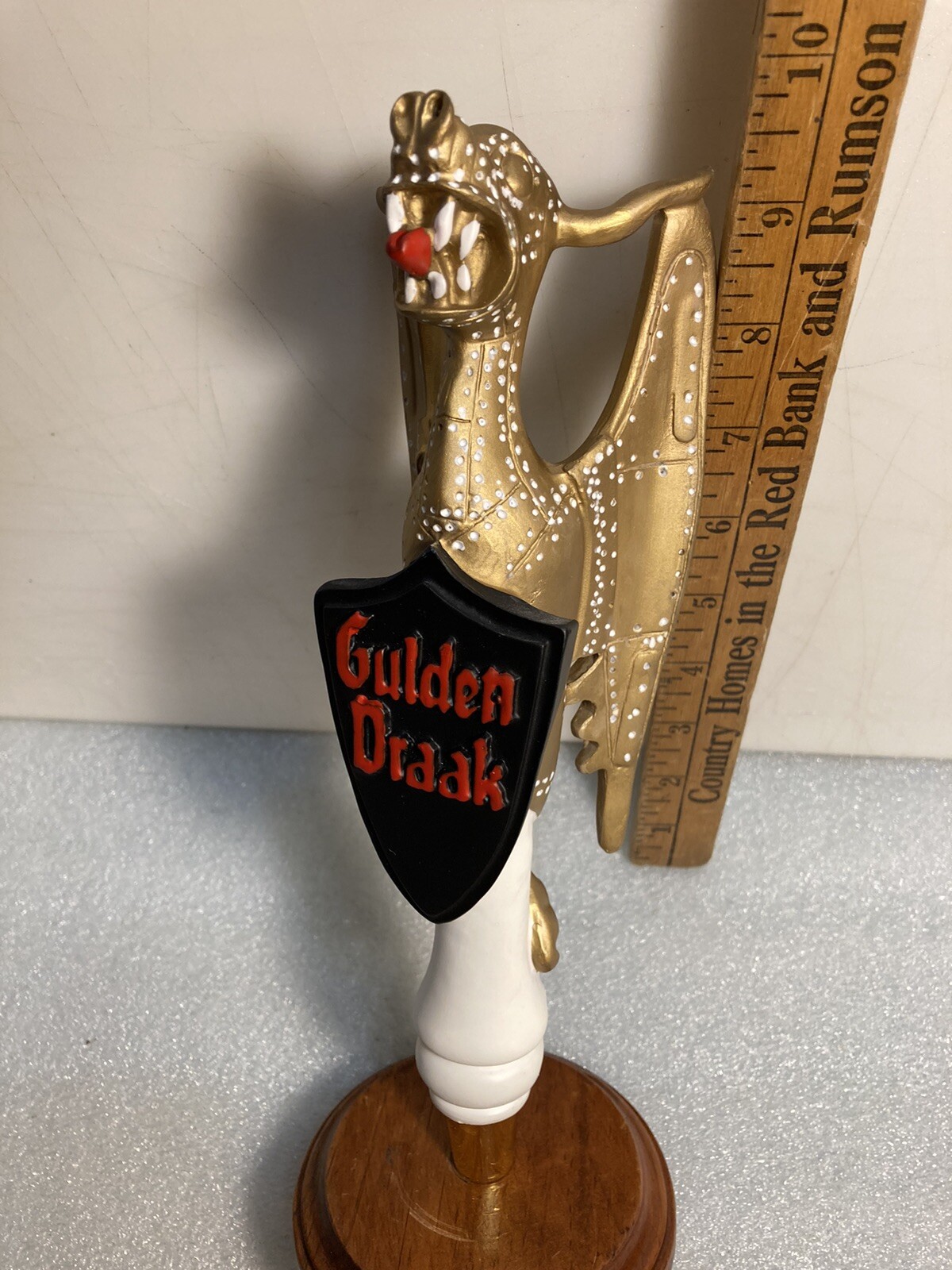 GBN. GULDEN DRAAK BELGIAN ALE GOLDEN DRAGON draft beer tap handle. BELGIUM