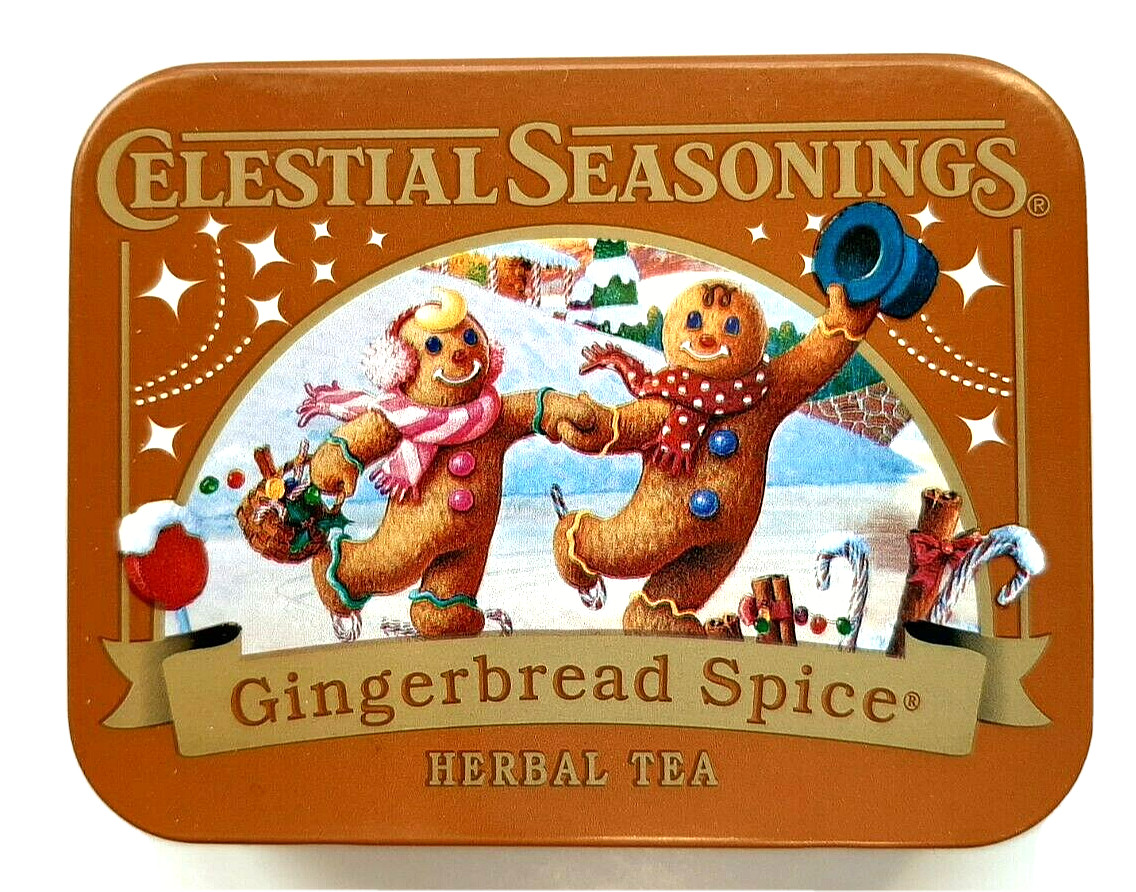 CELESTIAL SEASONINGS Miniature Tea Tin--Gingerbread Spice (NEW/empty) CELESTIAL SEASONINGS Miniature Tea Tin--Gingerbread Spice (NEW/empty)