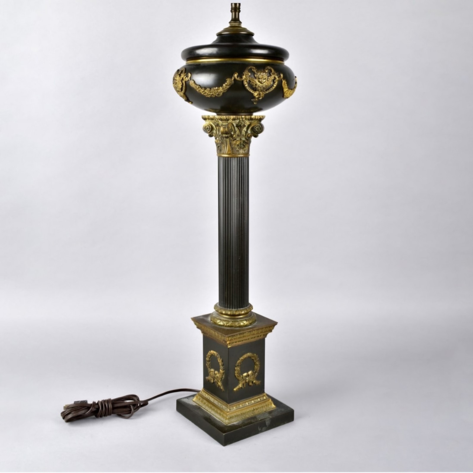 French Empire Style Parcel Gilt and Black White Me French Empire Style Parcel Gilt and Black White Me