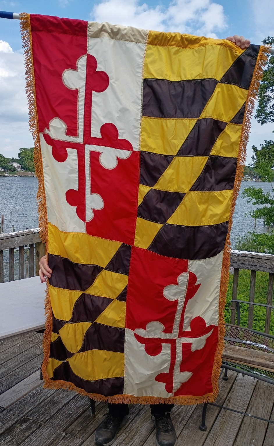 Vintage Maryland Courthouse NYL-Glo MD State Flag 100%Nylon Bunting 39" x 68"LRG Vintage Maryland Courthouse NYL-Glo MD State Flag 100%Nylon Bunting 39" x 68"LRG