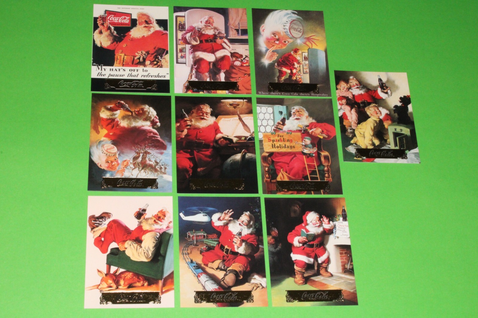 1993 COCA COLA SERIES 1 INSERT 10 CARD SET S1-S10 COLLECT-A-CARD SANTA SUBSET 1993 COCA COLA SERIES 1 INSERT 10 CARD SET S1-S10 COLLECT-A-CARD SANTA SUBSET