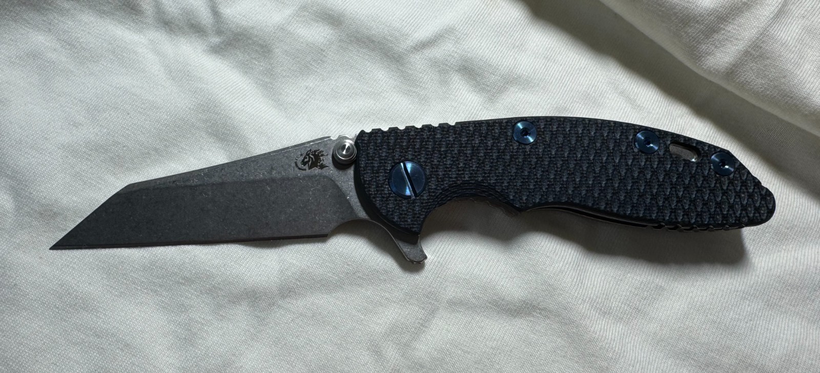 Rick Hinderer XM-18 3" Wharncliffe S35VN - Blue Titanium Upgrades Rick Hinderer XM-18 3" Wharncliffe S35VN - Blue Titanium Upgrades