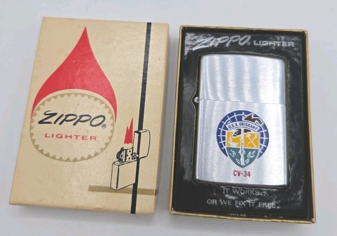 1975 Zippo Lighter USS Oriskany Navy Aircraft Carrier Military NOS 1975 Zippo Lighter USS Oriskany Navy Aircraft Carrier Military NOS