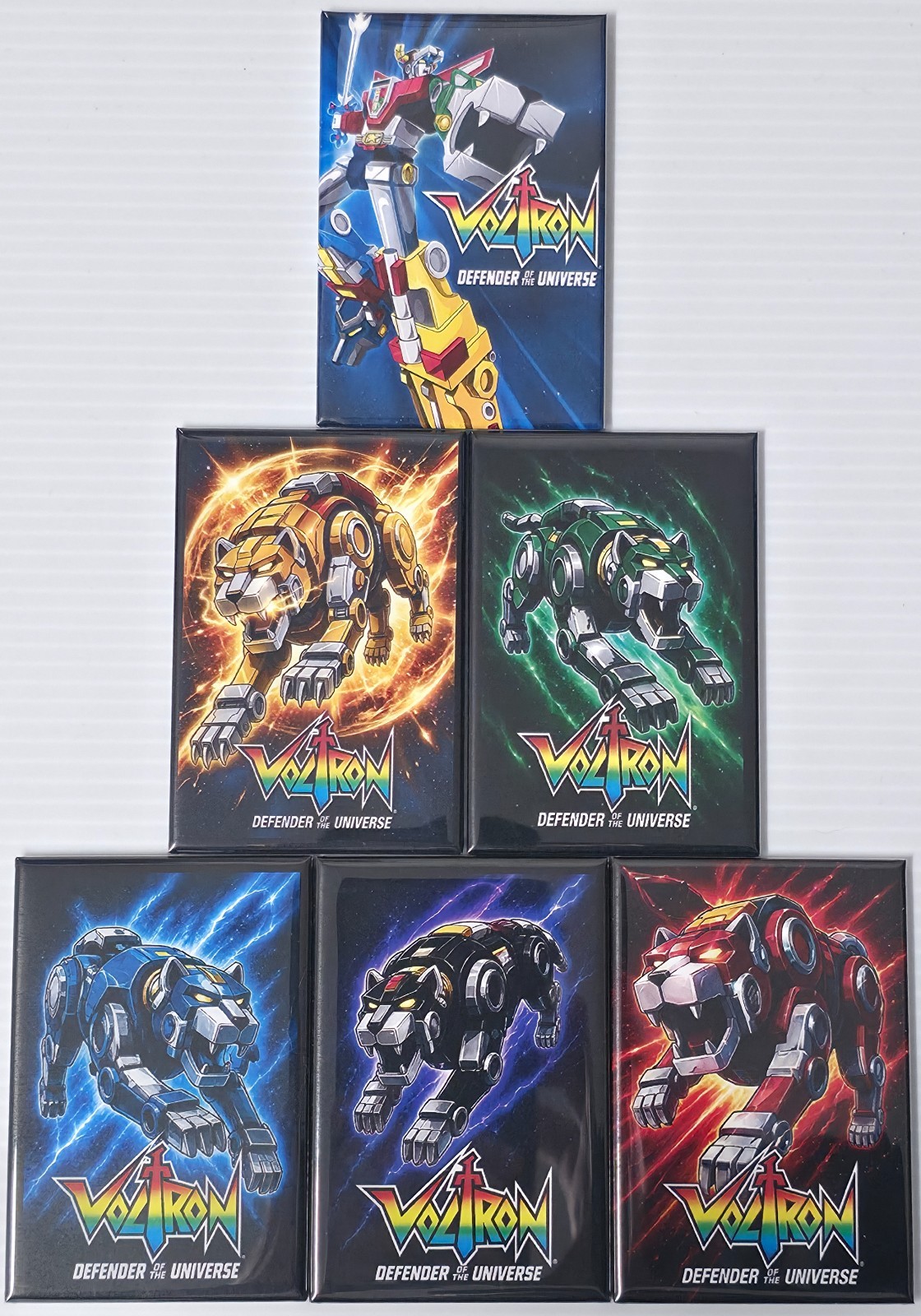 Voltron Retro Robot Lion Defender 6 PACK 2x3 MAGNET Collectible Voltron Retro Robot Lion Defender 6 PACK 2x3 MAGNET Collectible