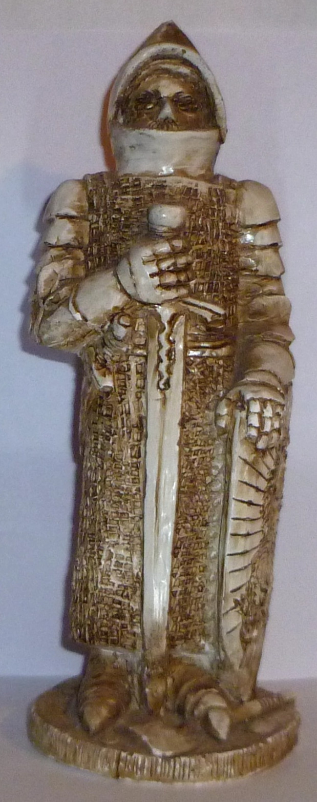 Vintage John D Richards Signed Plaster Medieval Knight Guard Figure 10" Vintage John D Richards Signed Plaster Medieval Knight Guard Figure 10"