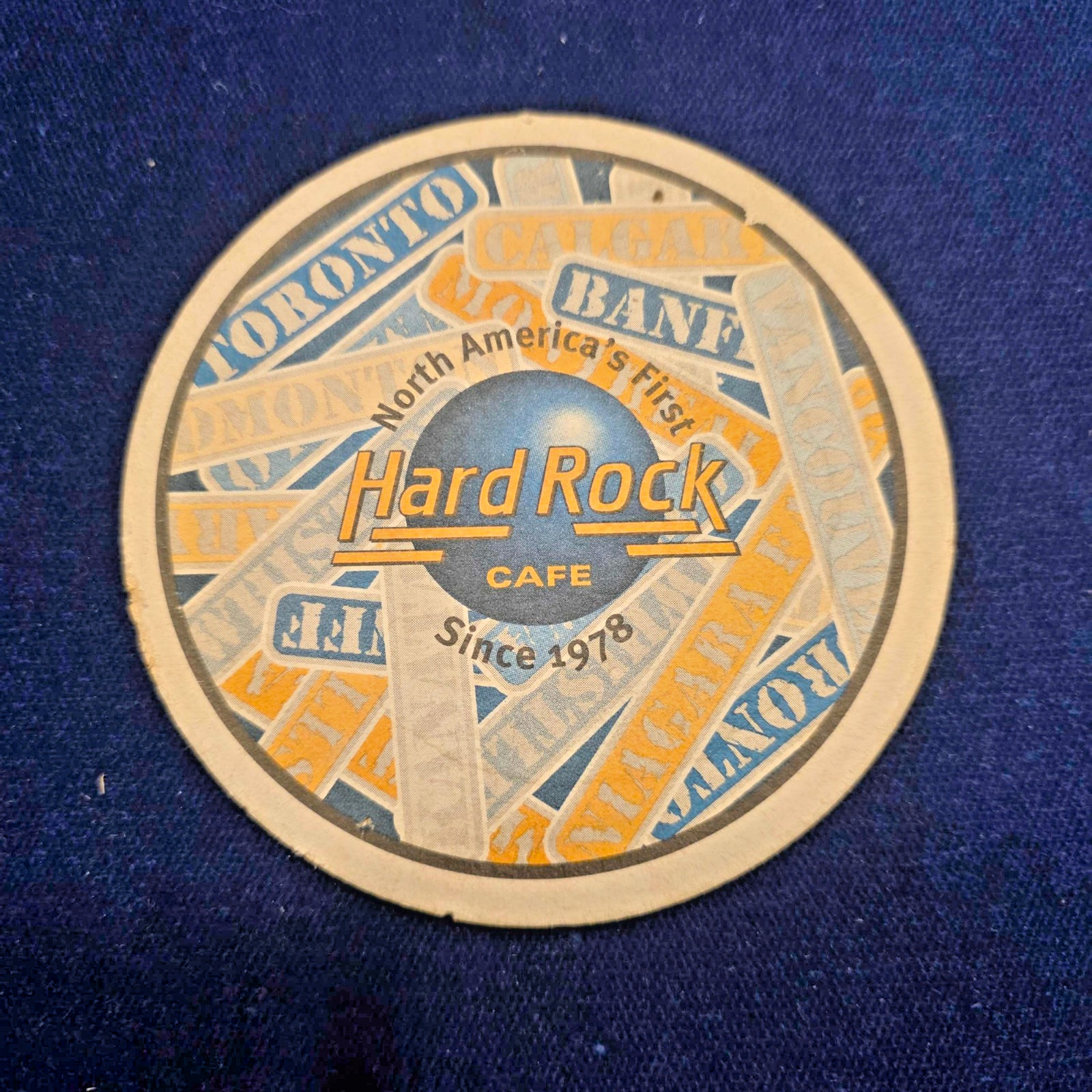 Hard Rock Cafe Toronto Beer Mat Canada HRC Beer Mat Hard Rock Cafe Toronto Beer Mat Canada HRC Beer Mat
