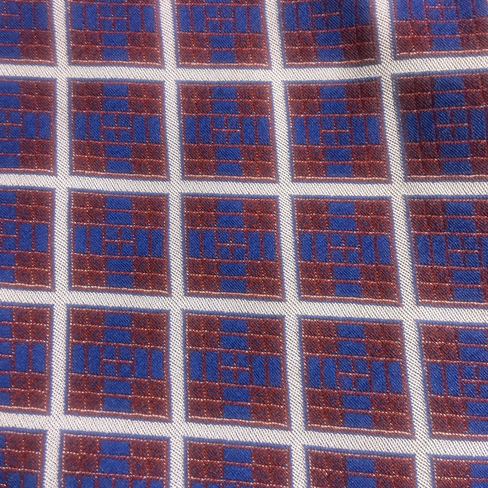 Vintage 1970s Double Knit Fabric; Diamond Pattern, 60” wide 