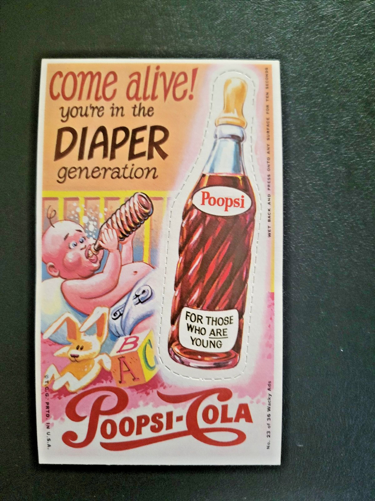 VINTAGE 1969 Topps WACKY ADS 23 EXCELLENT Poopsie