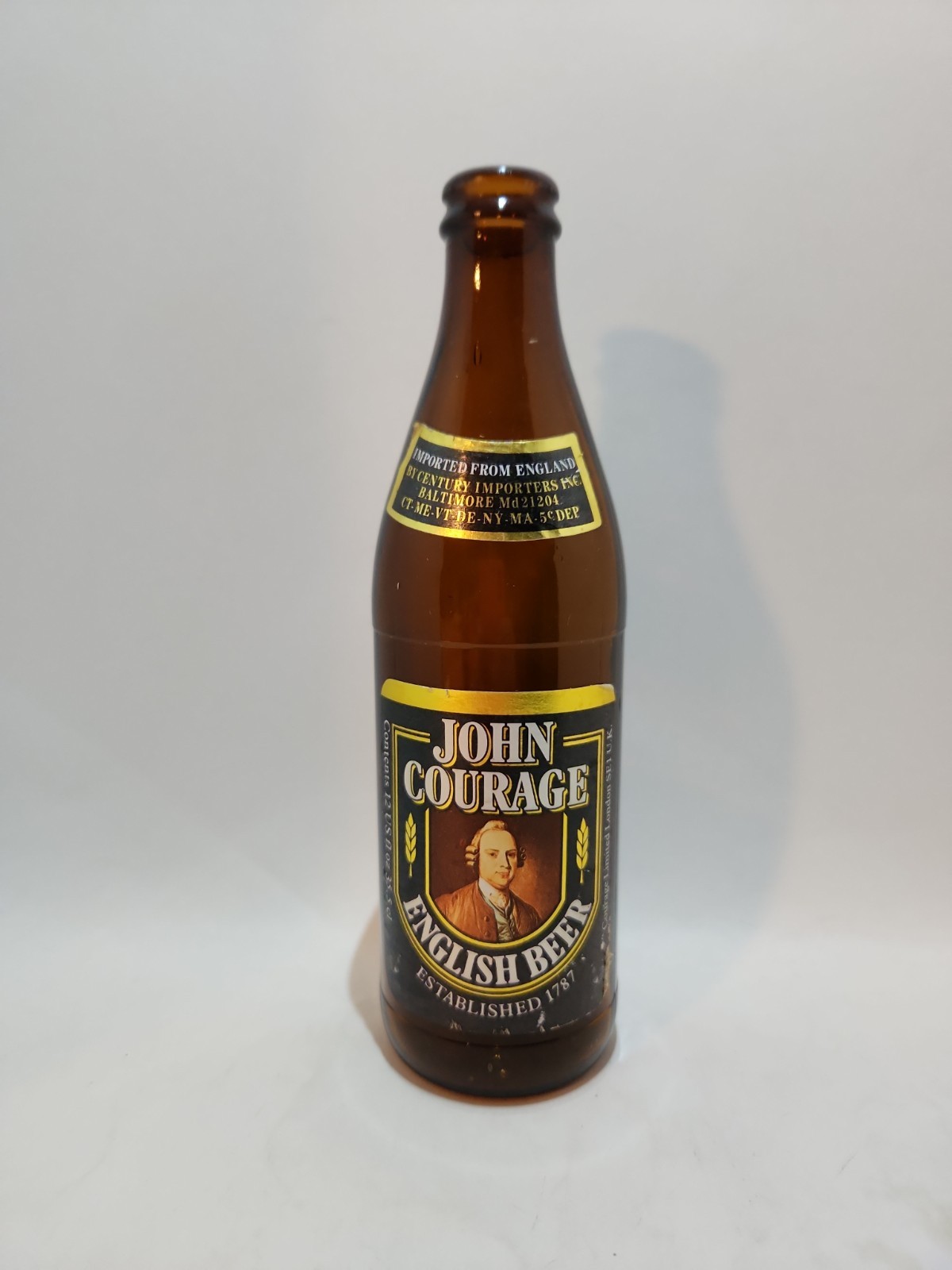 Vintage John Courage English Beer Bottle Amber 12 Oz Empty Very Clean Rare Vintage John Courage English Beer Bottle Amber 12 Oz Empty Very Clean Rare