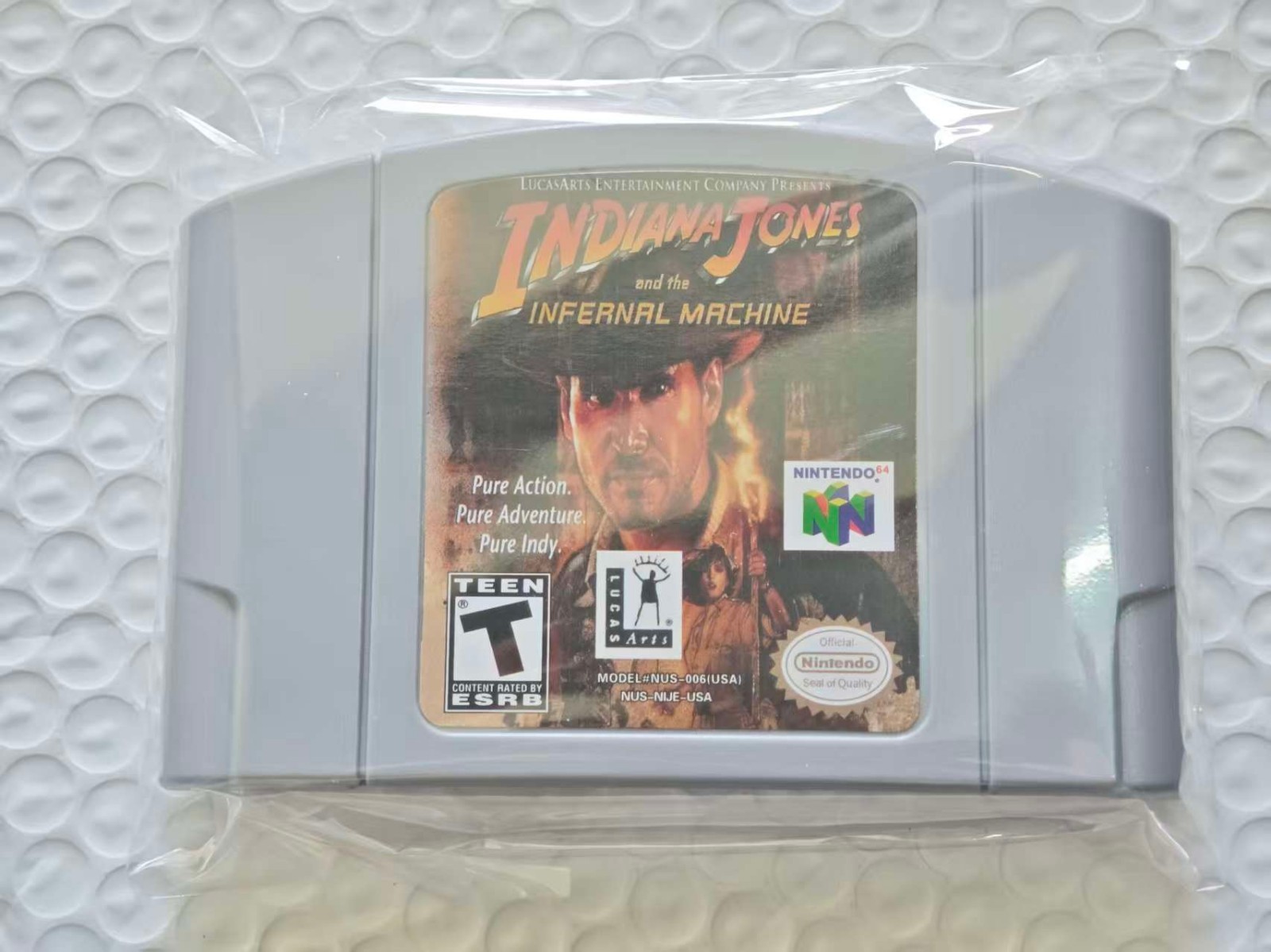 Indiana Jones and the Infernal Machine Cartridge For N64 Console US Version Indiana Jones and the Infernal Machine Cartridge For N64 Console US Version