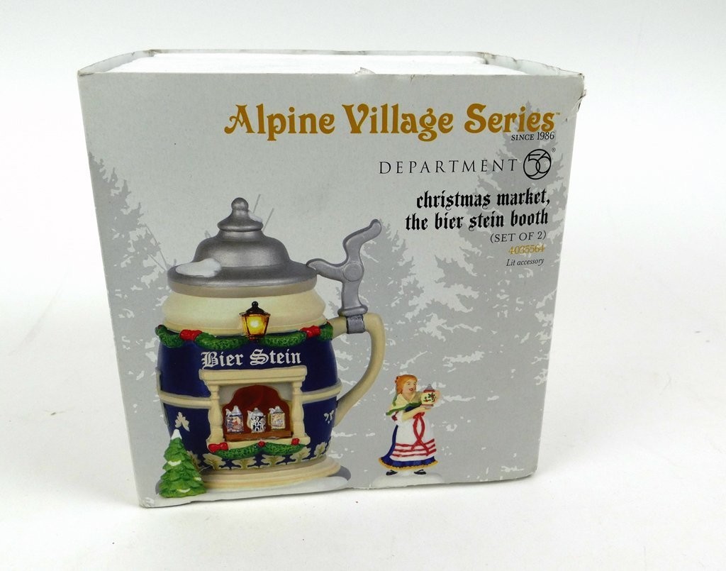 Alpine Village Series Department 56 Christmas Market, The Bier Stein Booth Alpine Village Series Department 56 Christmas Market, The Bier Stein Booth
