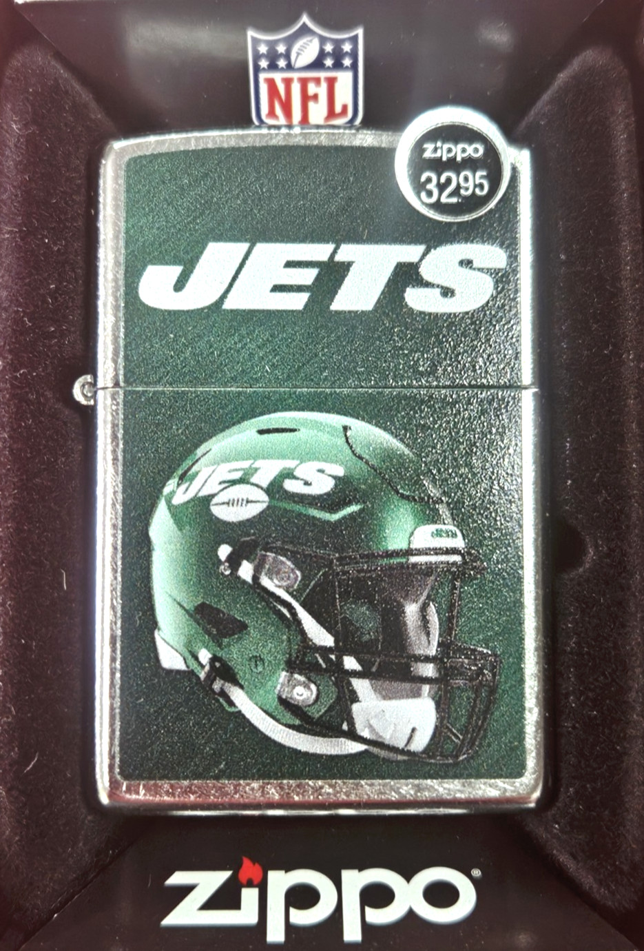 Zippo 48443  NFL New York Jets Helmet  Windproof Lighter  New old stock