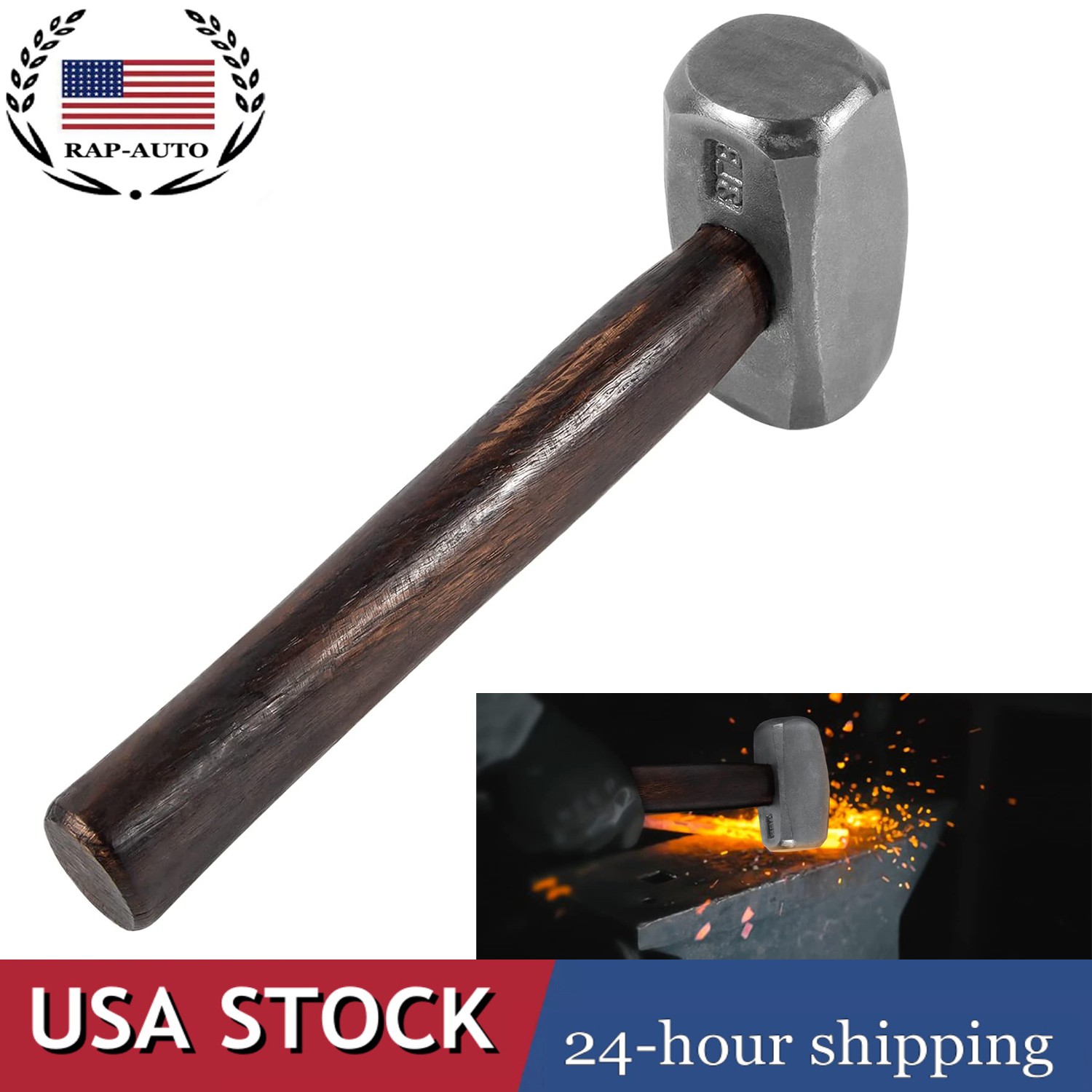 3lb Blacksmith Hammer Handmade Forge Knife Making Metal Working Forging Tool 3lb Blacksmith Hammer Handmade Forge Knife Making Metal Working Forging Tool
