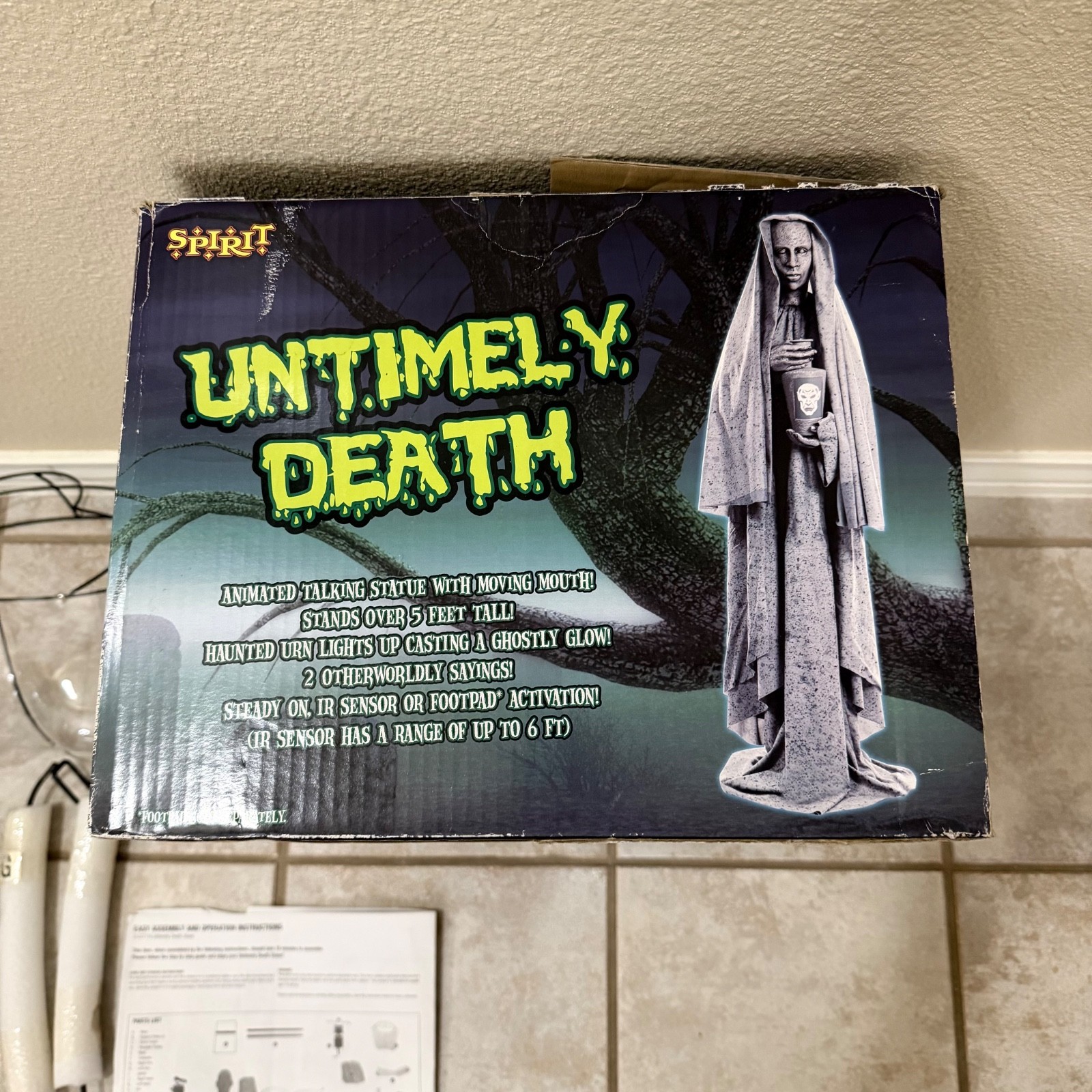 Spirit Halloween 2014 RARE Untimely Y Death Animated 100% COMPLETE w/BOX Tested Spirit Halloween 2014 RARE Untimely Y Death Animated 100% COMPLETE w/BOX Tested