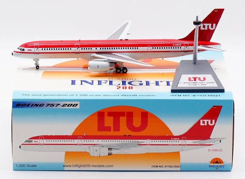 Inflight IF752LT0521 LTU Boeing 757-200 D-AMUI Diecast 1/200 Model AV Airplane Inflight IF752LT0521 LTU Boeing 757-200 D-AMUI Diecast 1/200 Model AV Airplane