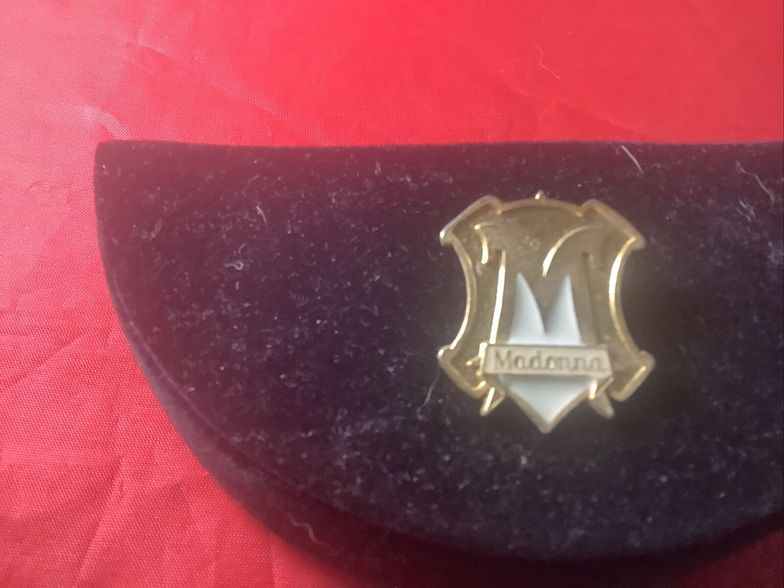 Madonna The Immaculate Collection Emblem, button back, pin. Vintage / Rare 1990