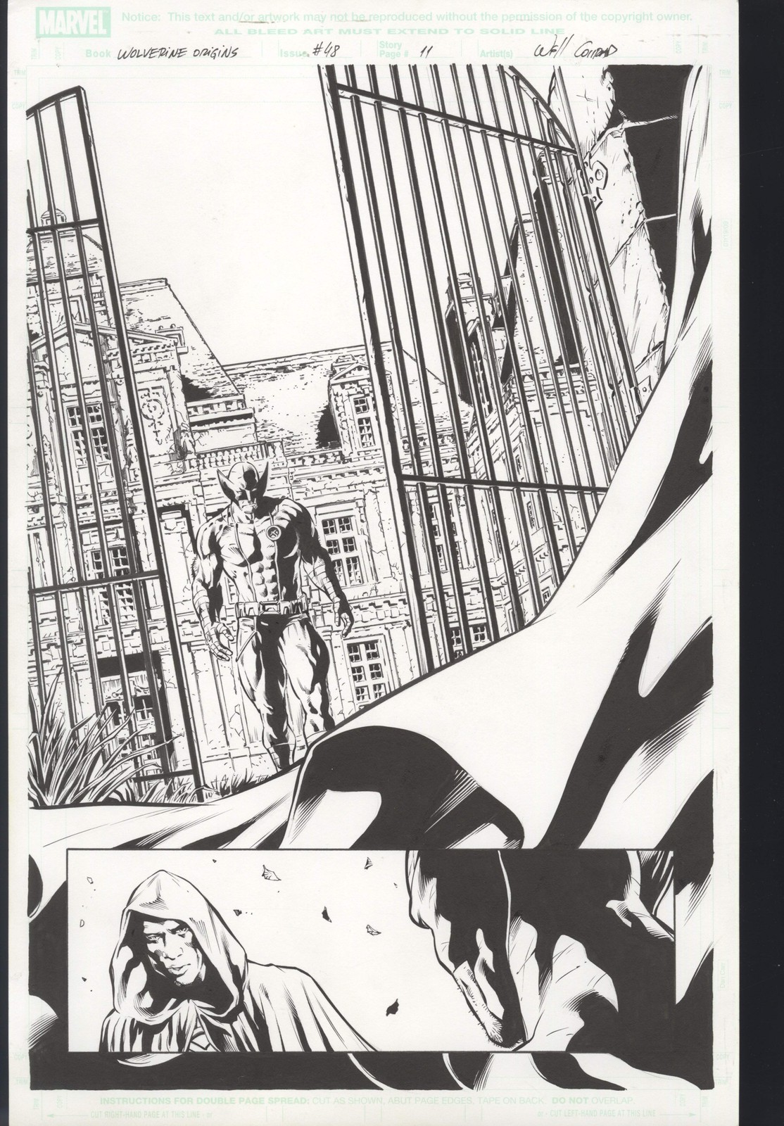 Wolverine Origins #48 Pg 11 Original Art Will Conrad Wolverine Marvel 2010 Wolverine Origins #48 Pg 11 Original Art Will Conrad Wolverine Marvel 2010
