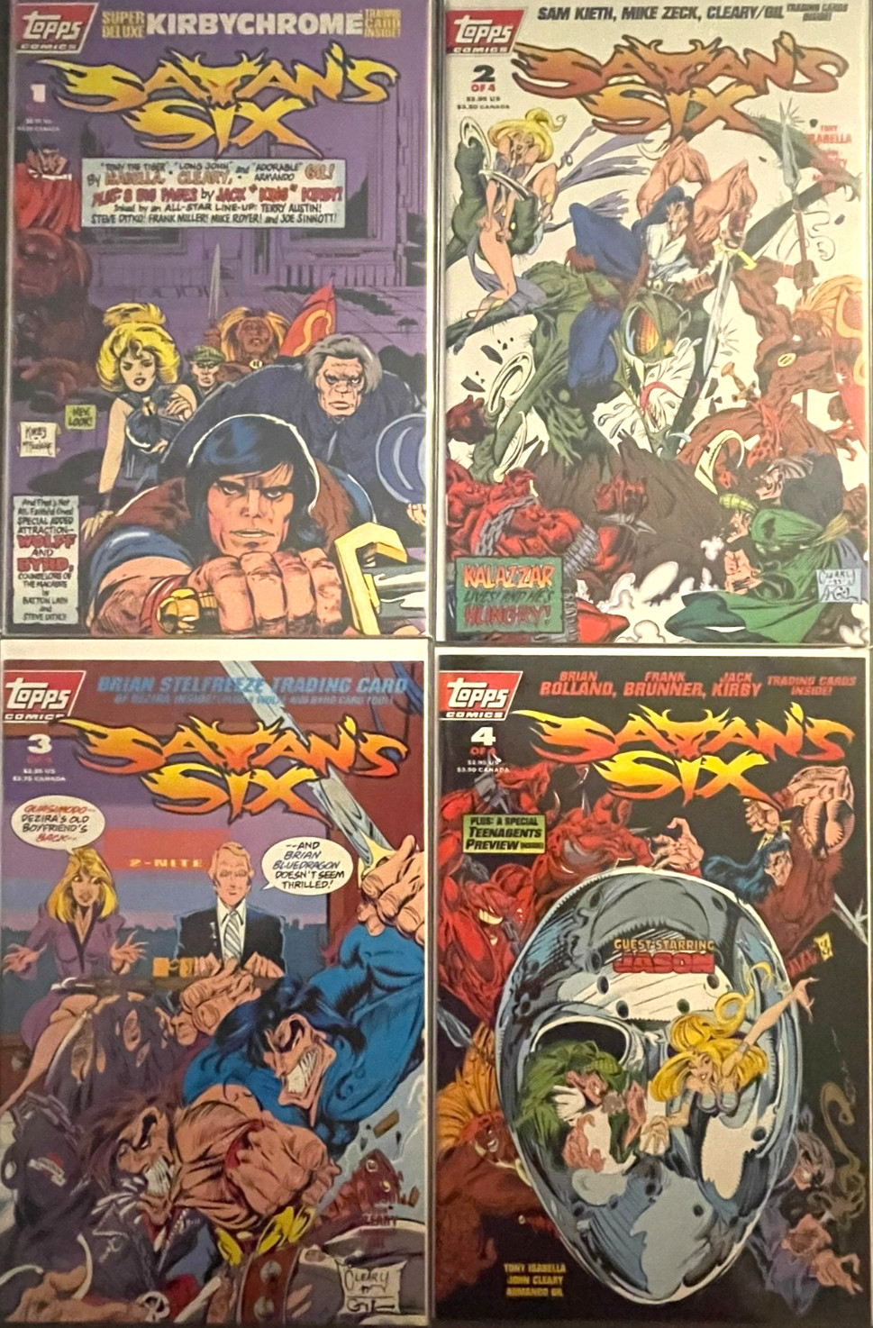Satan's Six Comic Book lot #1-4 Complete Set Kirby McFarlane 1st Jason Voorhees Satan's Six Comic Book lot #1-4 Complete Set Kirby McFarlane 1st Jason Voorhees