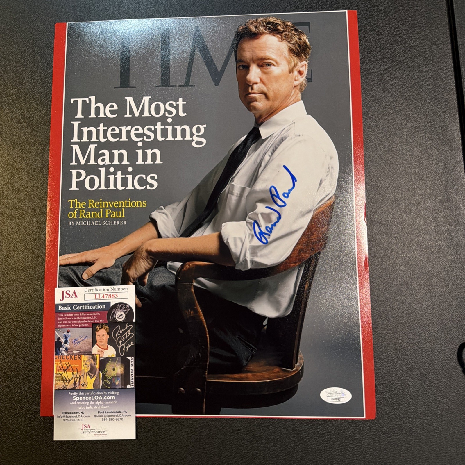 Rand Paul auto/signed Presidental Candidate Time cover 11 X 17 Rare COA JSA Rand Paul auto/signed Presidental Candidate Time cover 11 X 17 Rare COA JSA