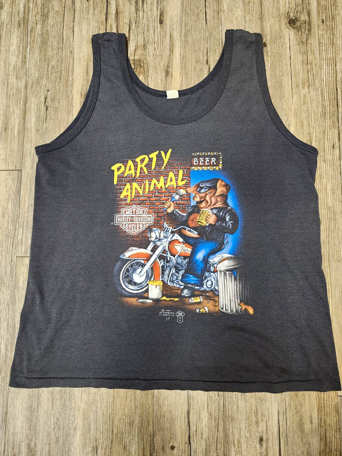 Rare Vintage 1987 Harley-Davidson Party Animal Tank Top Savage Minesota Rare Vintage 1987 Harley-Davidson Party Animal Tank Top Savage Minesota