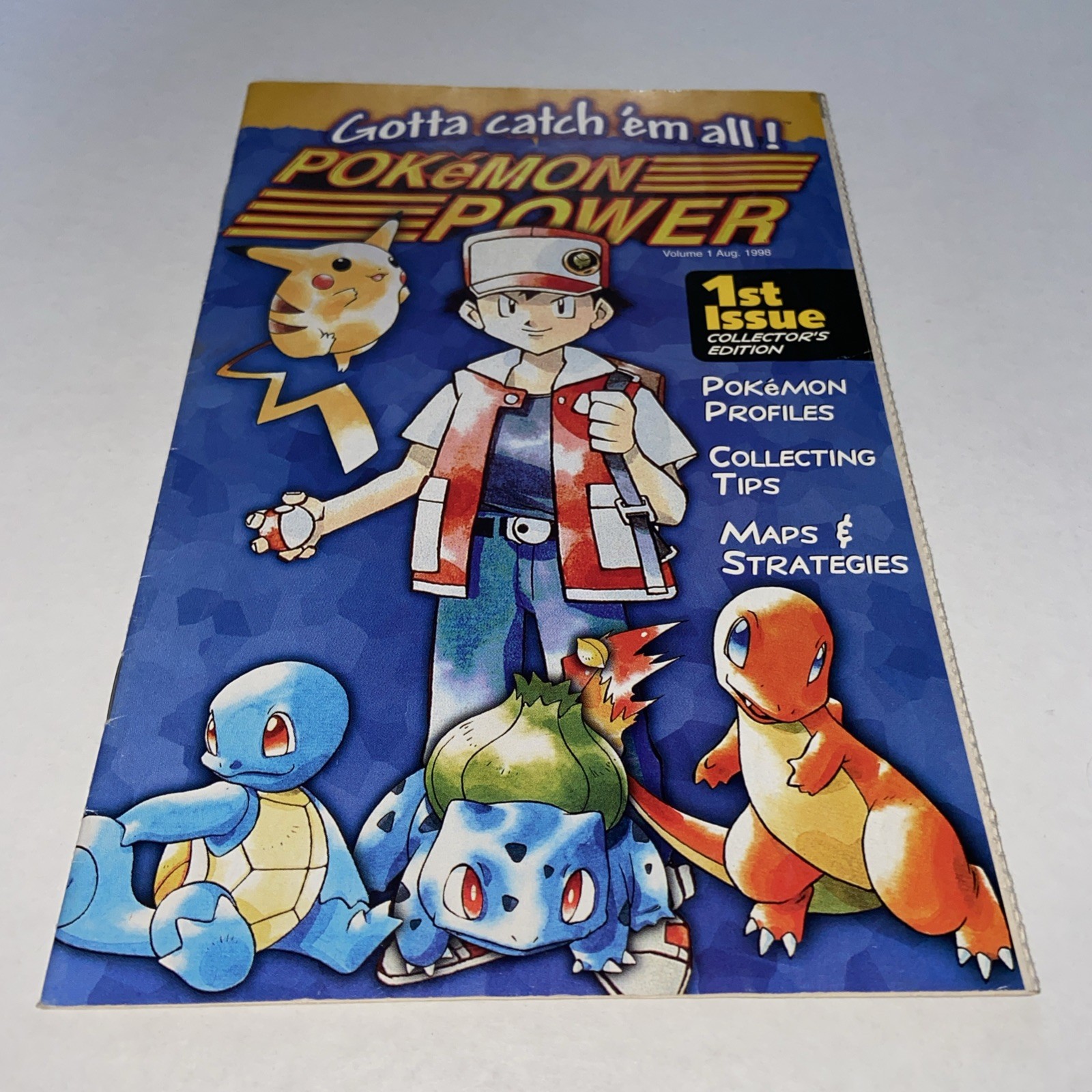 Pokemon Power Aug 1998 Vol. 1 Issue 1 Collector's Edition 1st Edition Detached Pokemon Power Aug 1998 Vol. 1 Issue 1 Collector's Edition 1st Edition Detached