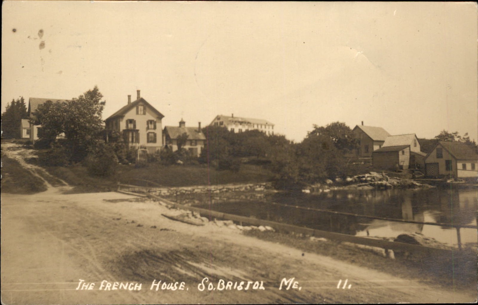 South Bristol ME French House c1910 Real Photo Vintage Postcard bhn South Bristol ME French House c1910 Real Photo Vintage Postcard bhn