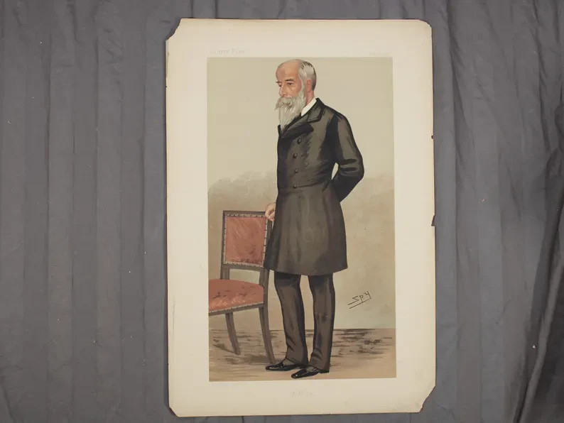 1890 Vanity Fair Spy Bullion Caricature Stewart Pixley Antique Print 1890 Vanity Fair Spy Bullion Caricature Stewart Pixley Antique Print