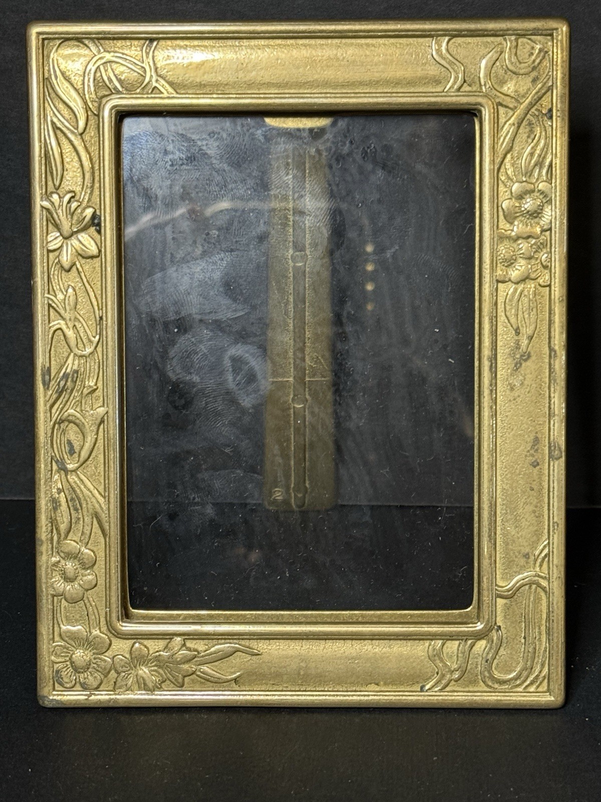 Antique Art Nouveau Ornate Brass Picture Frame Antique Art Nouveau Ornate Brass Picture Frame