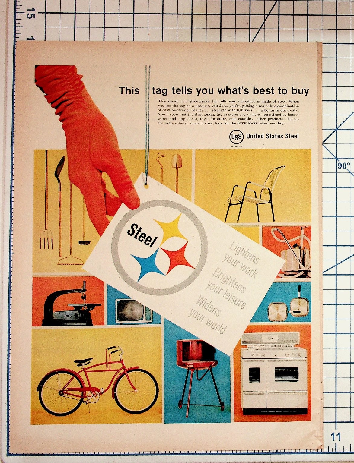 1960s USS Steelmark Vintage Magazine Ad United States Steel Ephemera 1960s USS Steelmark Vintage Magazine Ad United States Steel Ephemera