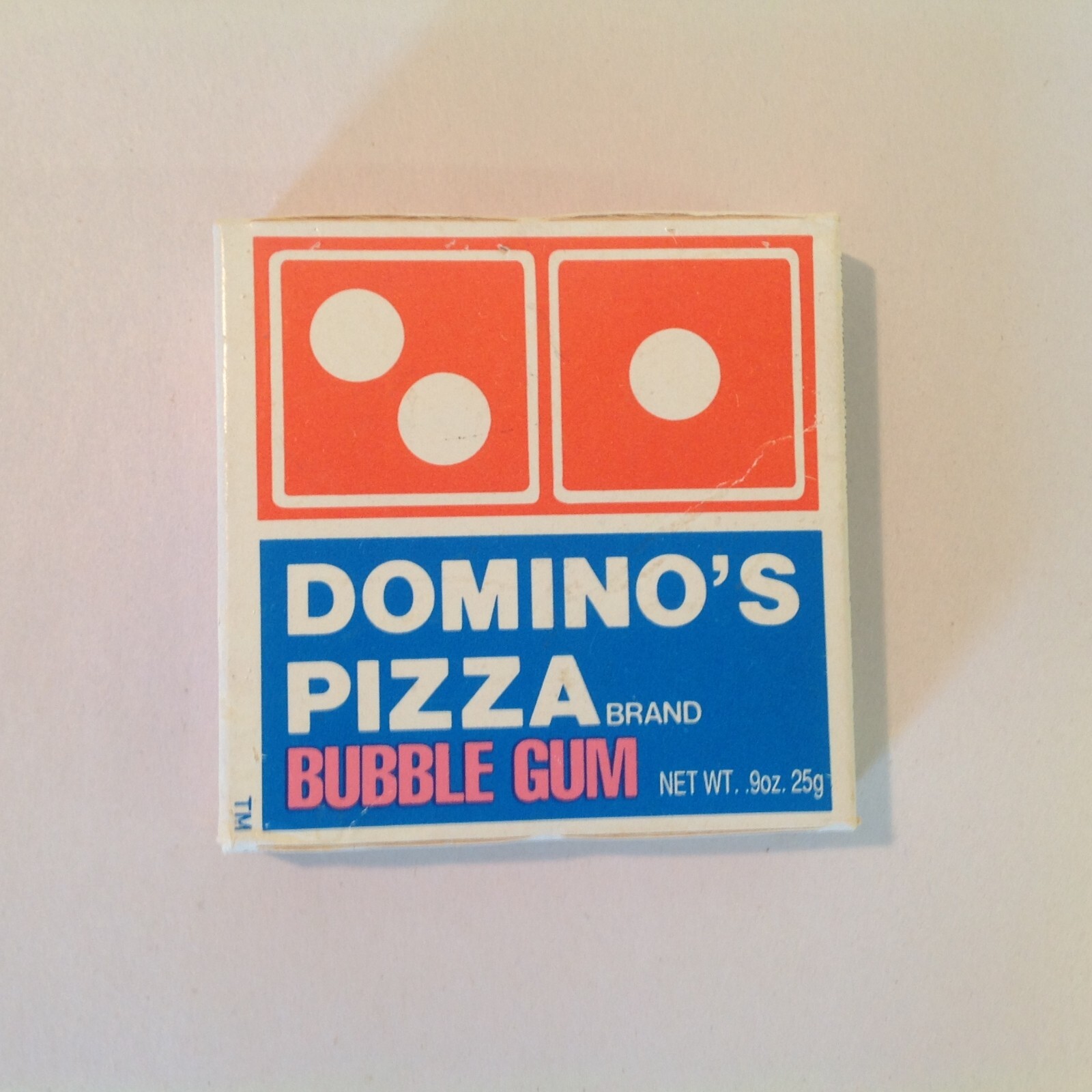 Vintage 1989 NOS Domino's Pizza Brand Bubble Gum Unopened Candy Novelty Box 9oz