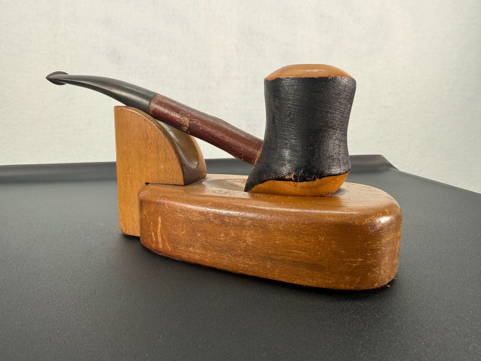 Vintage Real Cherry Wood Tobacco Pipe Made in Switzerland Black Bowl Vintage Real Cherry Wood Tobacco Pipe Made in Switzerland Black Bowl
