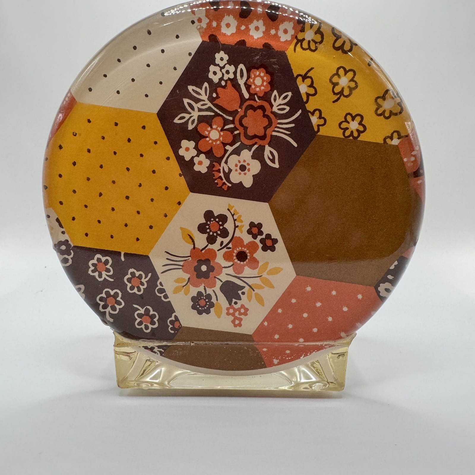 Vintage Resin Lucite Napkin Holder Boho 50’s Handmade 5 1/2”