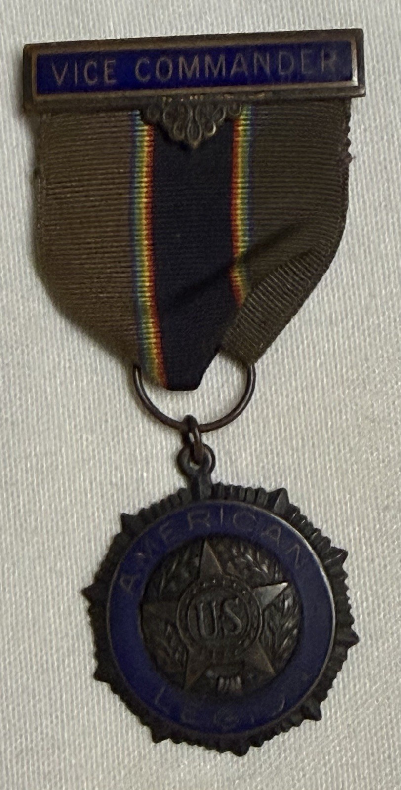 1940s Antique Old Vintage American Legion Commander Badge Medal Pin Ribbon 1940s Antique Old Vintage American Legion Commander Badge Medal Pin Ribbon