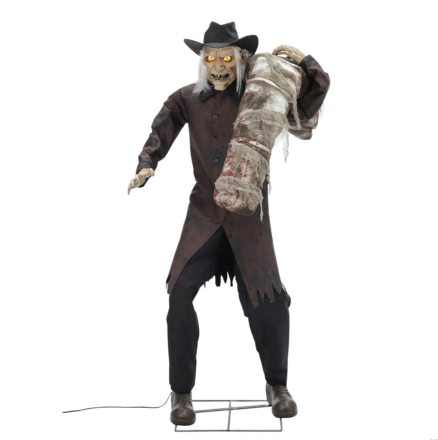 6 Ft Animated Grave Robber Halloween Decoration, Light-Up Sound Prop 6 Ft Animated Grave Robber Halloween Decoration, Light-Up Sound Prop