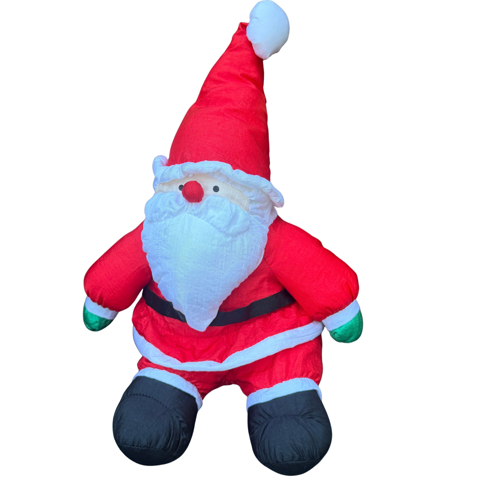 Department 56 VTG Santa Claus Plush Nylon Stuffed Santa Christmas Decor