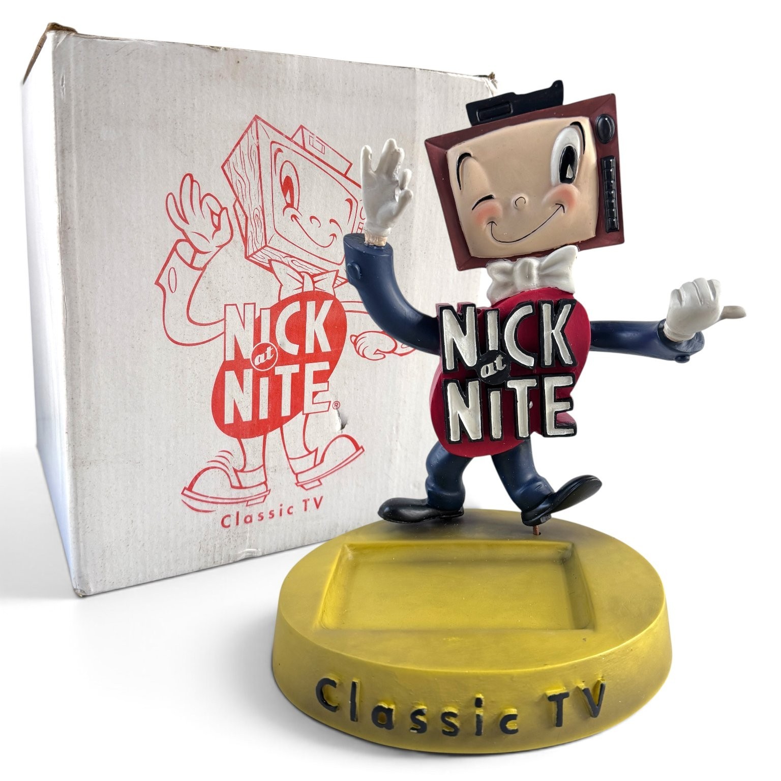 Vintage 1996 Nick at Nite Classic TV Mascot Figurine Viacom Statue w/ Box Vintage 1996 Nick at Nite Classic TV Mascot Figurine Viacom Statue w/ Box