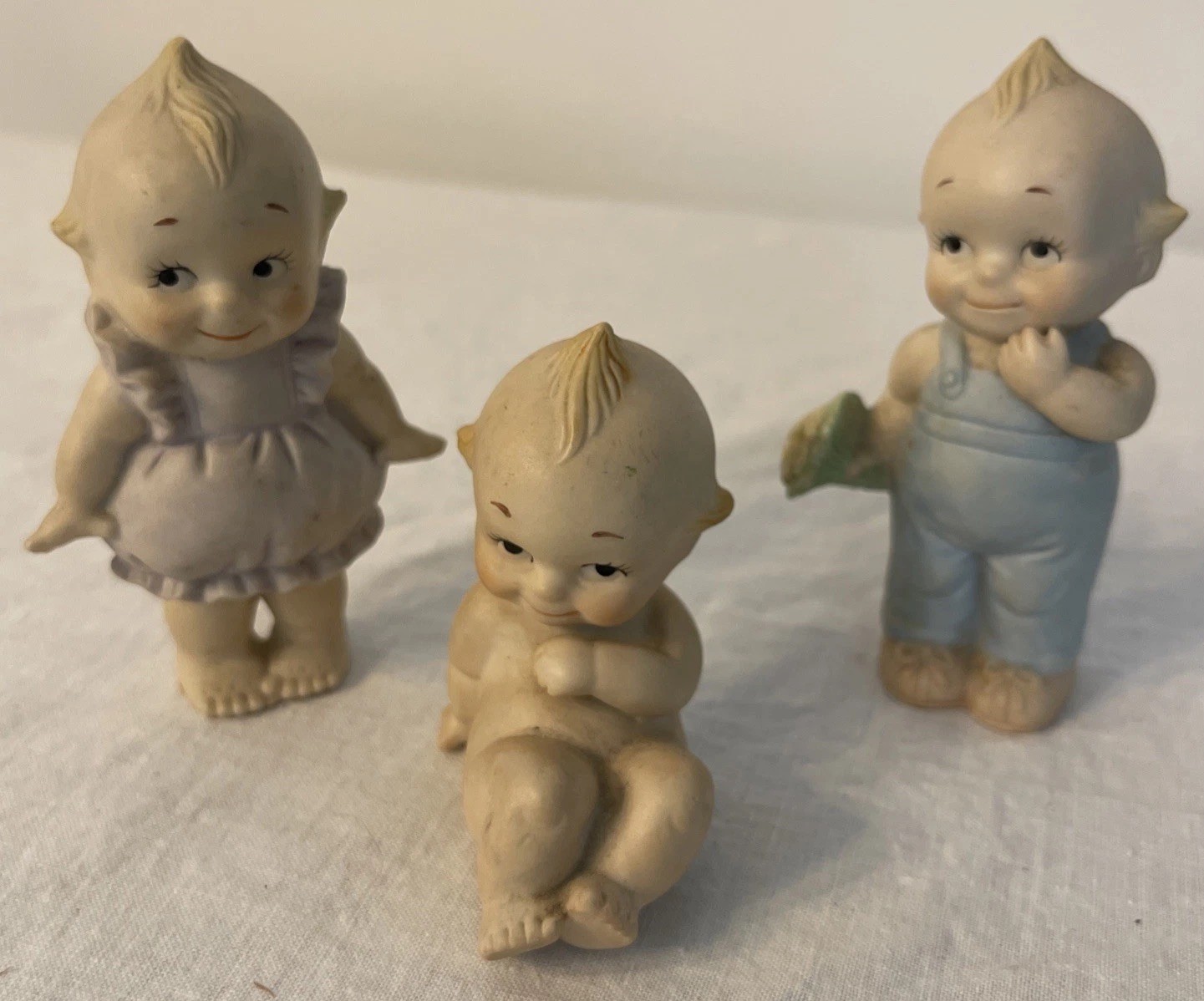 Vintage Set Of 3 Kewpie 1985 Jesco Korea Girl Adorable Me Boy & Baby Angel VGUC Vintage Set Of 3 Kewpie 1985 Jesco Korea Girl Adorable Me Boy & Baby Angel VGUC