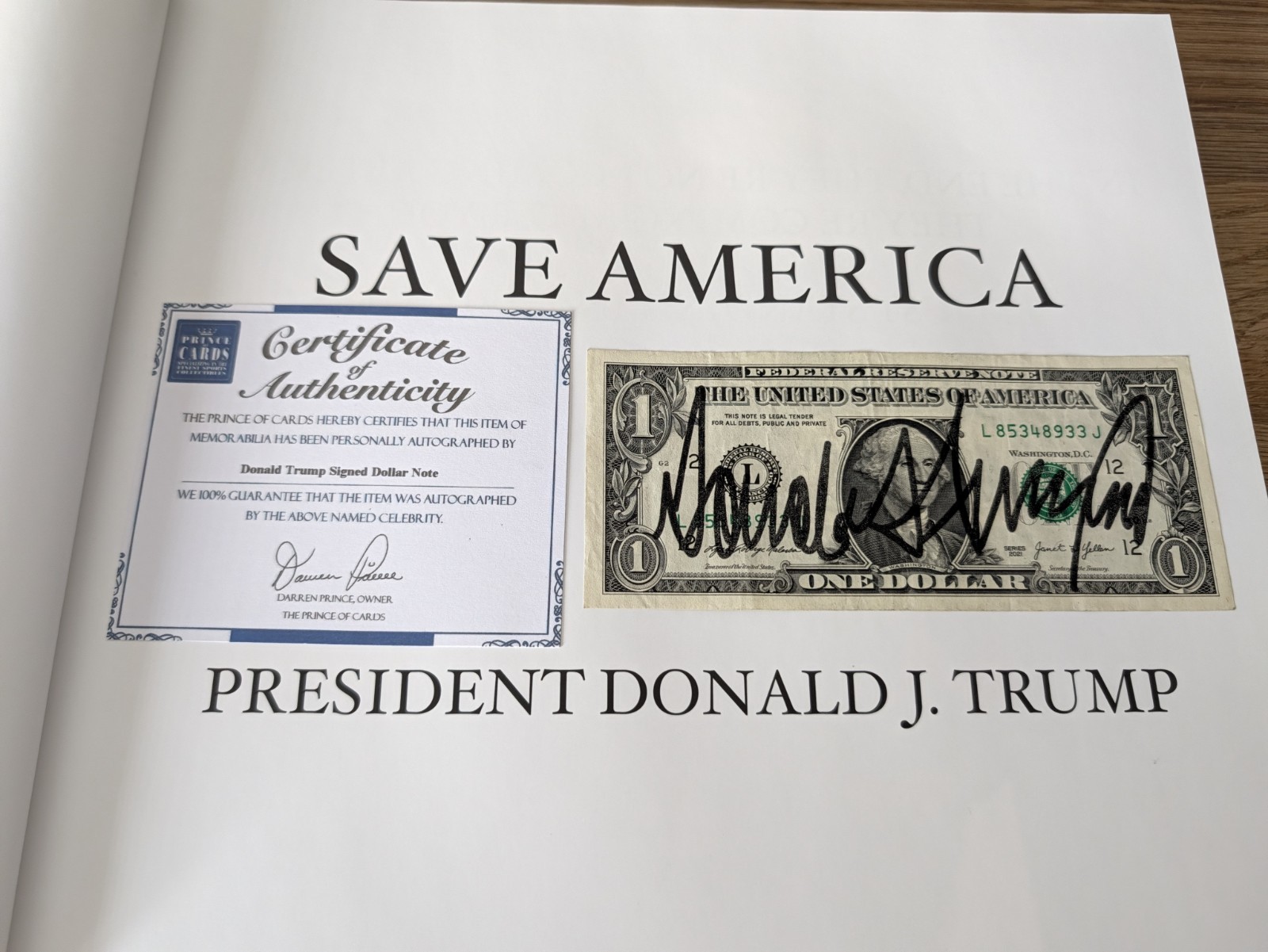 Donald Trump Signed Save America Book - Original Autograph