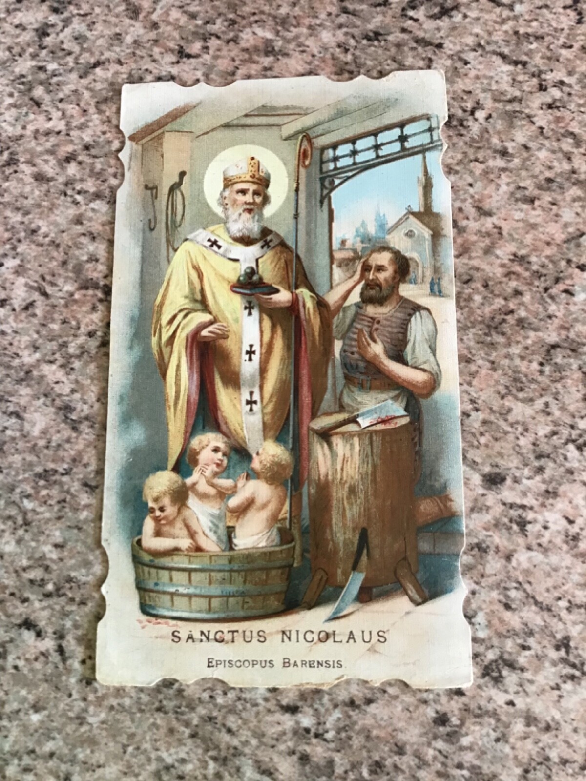 Antique Holy card Sanctus Nicolaus San Nicolò di Bari 1898th Antique Holy card Sanctus Nicolaus San Nicolò di Bari 1898th